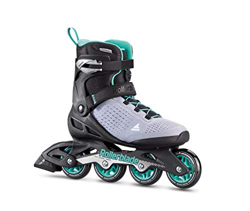 Rollerblade Zetrablade Elite Women's Adult Fitness Inline Skate, Black and Powder Blue, Performance Inline Skates