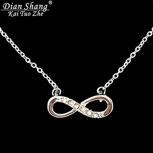 SILVER Fashion Bijoux Femme Gold Silver Body Chain Infinite Necklace Pendant For Girl Best Friend Gift
