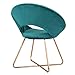 Teal Modern Accent Chair Set of 2,Reception Arm Chair Mid-Century Leisure Lounge Chairs Velvet Cushion for Living Room Easy Assembly