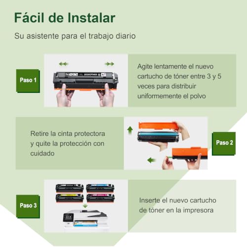 ONLYU 203X Compatible para HP 203X 203A CF540X CF540A para Toner 203 LaserJet Pro M254nw M254dw para HP Color LaserJet Pro MFP M281fdw M254dw M254nw M281fdn M280nw M281cdw M254dn (4er Pack)