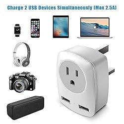 2Pack UK Travel Plug Adapter, Power Outlet