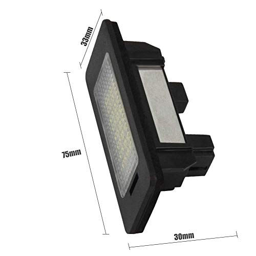 Car License Plate Light 24-SMD LED Free Error For BMW 1 Series E82 E88, 3 Series E90 E90N E91 E92 E93 M3 E46 CSL, 5 Series E39 E60 E60N E61, X Series E70 E71 Rear Number Plate Lamp Direct Replacement - Thumbnail 2