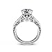 Lethez Crystal Wedding Ring for Women, Vintage Diamond Rhinestone Floral Ring Engagement Band Jewelry (Clear, 6)