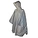 Totes Unisex Rain Poncho, Smoke - 2 count