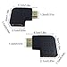 AFUNTA 6 Pcs HDMI Angled Adapter, 4 pcs Flat Left & Right 90 Degree Angle and 2 pcs 270 & 90 Degree Male to Female HDMI Adapter, Gold-Plated 3D Supported TV Connector