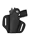 New Barsony Black Leather Pancake Gun Holster for Mini/Pocket 22 25 32 380