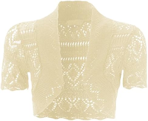 Miss Vanilla Kids Girls Bolero Knitted Cardigan Shrugs Top Age: 7-13 Years
