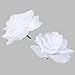 Topixdeals Rose Heads Artificial Flowers,Silk Cream Rose Heads,for Anniversary,Wedding Flowers,Accessories Make Bridal Hair,Clips Headbands Dress(50 pcs,Pure White)
