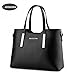 SILI JZOEOEU Women's PU Leather Shoulder Bags Top-Handle Handbag Tote Bag Simple Purse Fashion Cross Body Bag,Black