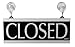 Headline Sign Century Series Reversible Open/Closed Sign, W/Suction Mount, 13 X 5, Black