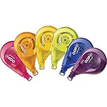 Staples OOPS! Sidewinder Correction Tape, Assorted, 6/Pack