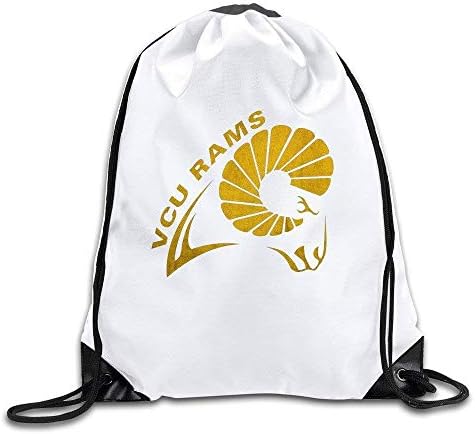 DHNKW Virginia Commonwealth University VCU Rams Logo Drawstring Backpack Bag
