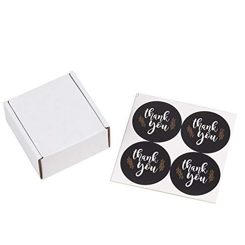image for RUSPEPA 25 Pack Shipping Boxes Attached 25 PCS Thank You Stickers, Sma
