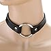 Jovivi Punk Vintage Choker Punk Emo O-Ring Pu Leather Collar Necklace