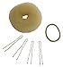 Mia Bun Ease, Updo Styling Tool That Rolls Into Hair Sock Method Easiest, Medium Size, Blonde, 6 pieces: bun tool, metal free rubber band, 4 hair pins