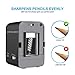 Shiplies Auto-Stop Heavy Duty Covered Electric Pencil Sharpener with Battery/USB Charging, HSS Helical Blade, NO 2# & Colored, 2mm-4mm Lead for Drafting Sketch School Office