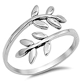 Open Leaf Branch Tree Vine Women's Ring New .925 Sterling Silver Band Sizes 5-11