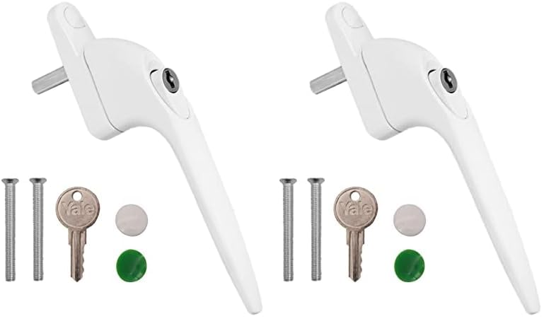 Yale YES-WHMS-WH Essentials Multi Spindle UPVC Window Handle - White (Pack of 2)