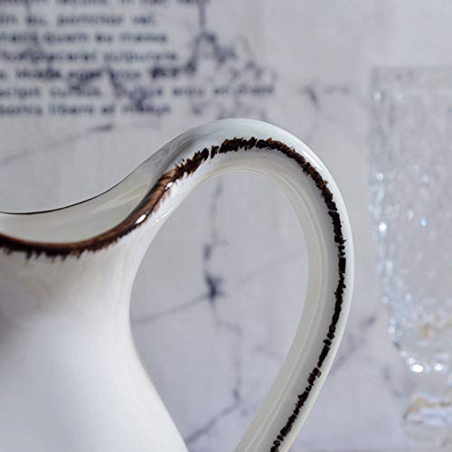 Lattiera Grande Brocca di latte dipinta a mano Brocca europea Materiale ceramico della brocca di grande capacità 1200ml… - immagine 5