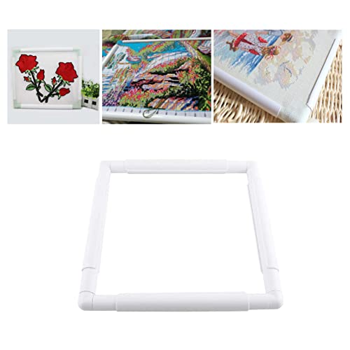 27.9 x 27.9cm Plastic Embroidery Hoop Sewing Hoops Stitching FrameUniversal Clip Frame Set for DIY Sewing Cross Stitch Quilting(27.9 * 27.9cm) Other Sewing Embroidery Supplies