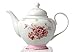 Jusalpha Royal Floral Fine China Rose Vintage Teapot (A)