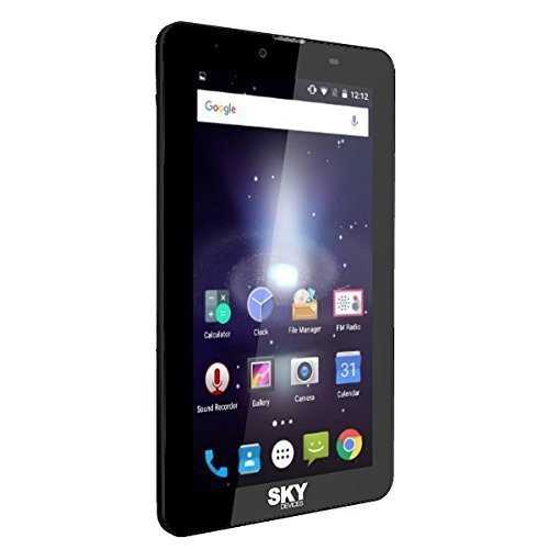SKY Devices PLATINUM 7.0 4G GSM Unlocked DualSIM MediaTek MT8321 1.3GHz Cortex-A7 QuadCore and 8GB ROM/1GB RAM, 5.1 Lollipop 8MP and 5MP Cameras, 7" HD Phablet, Bluetooth 4.0 â€“ Grey