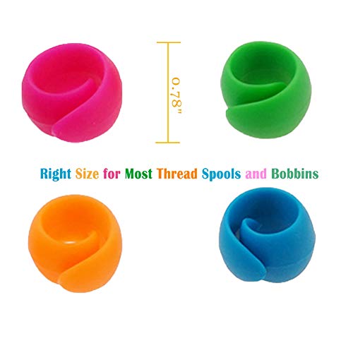 RoomDiary 50pcs Spool Huggers to Prevent Thread Unwinding and Keep Thread Tails Under Control