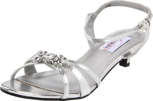 Dyeables Women's Penelope Ankle-Strap Sandal,Silver Metallic,12 D US