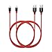 Anker Powerline+ USB-C to USB 3.0 Cable (6ft, 2-Pack), High Durability, for Samsung Galaxy Note 8, S8, S8+, S9, S10, iPad Pro 2018, MacBook, Nexus 5X, Nexus 6P, OnePlus 2 and More(Red)