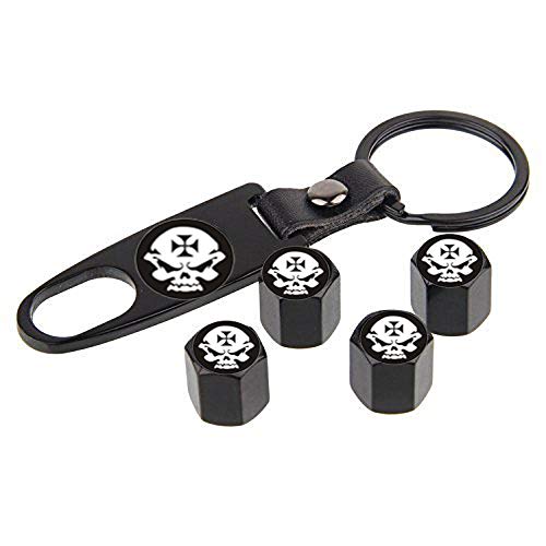 image for choolo Terror Skull Tire Air Valve Caps Stem Cover Universal Fits All 