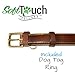 Soft Touch Collars Brown Leather Padded Dog Collar, Size Small,16