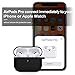 2pack Upgrade AirPods Pro Case Protective Cover (Front LED Visible) Environmentally Friendly Silicone Durable Prevents Scratch/Falling (Black) …