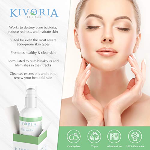 Kivoria MaximumStrength Acne Wash 10 Benzoyl Peroxide Acne