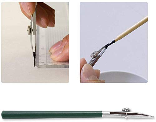 HEEPDD Ruling Pen with Oval Nib for Comic Book Drawing, Adjustable Art Drawing Masking Liquid Pen Set Technical Pen for Line Art Ink Pen for Illustration Manga Sketching Metal