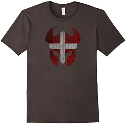 Men's Proud Danish Vikings shirt - Distressed Unisex Large Asphalt