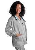 Adar Universal Round Neck Warm-Up Jacket (Available in 39 colors) - 602 - Silver Gray - S