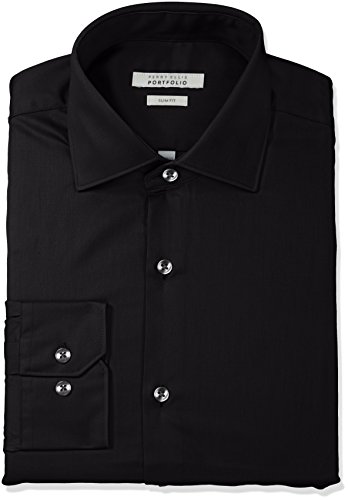 slim fit dress slacks Slim Fit Textured Print Shirt – Perry Ellis main image 1