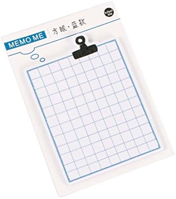 BeneKing Sticky Notes, 4.2 x 2.95 Inches, White with Blue Grid, 30-Pads/Pack, 1-PACK
