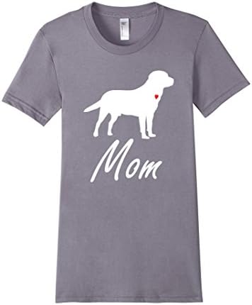 Women's Labrador Retriever - Large White Lab - Dog Mom T-shirt XL Slate