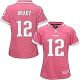 Tom Brady New England Patriots NFL Youth Girls Bubble Gum Pink On-Field Jersey