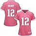 Tom Brady New England Patriots NFL Youth Girls Bubble Gum Pink On-Field Jersey