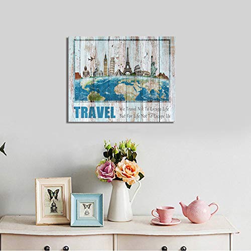 Visual-Art-Decor-Travel-to-Live-Quotes-Canvas-Prints-Wall-Art-Framed-and-Stretched-Sign-Poster-for-Home-Hotel-Guest-Bedroom-Wall-Decoration