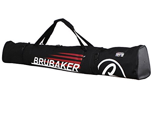 BRUBAKER Padded Ski Bag Skibag Carver Champion 190 cm / 74 3/4" Black Red