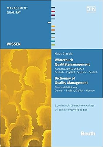 worterbuch qualitatsmanagement normgerechte definitionen deutsch englisch englisch deutsch graebig klaus 9783410263944 amazon com books amazon com