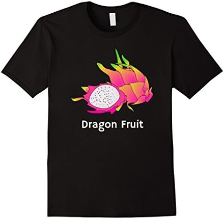 Mens Dragon Fruit Pitaya Tropical Fruit with Words T-shirt 2XL Black