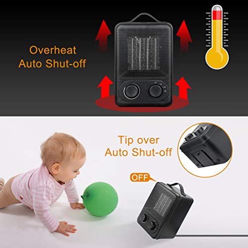 image for MroTech Electric Heater 1500 Watt, Space Heater with Overheat&Tip-Over