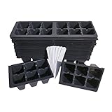 720 Seed Starting Cells for Plant Germination +10 Plant Labels & Bumper Sticker (1206 Pattern) (120 Seedling Starter Trays) for Gardening, Greenhouses, and Hydroponics