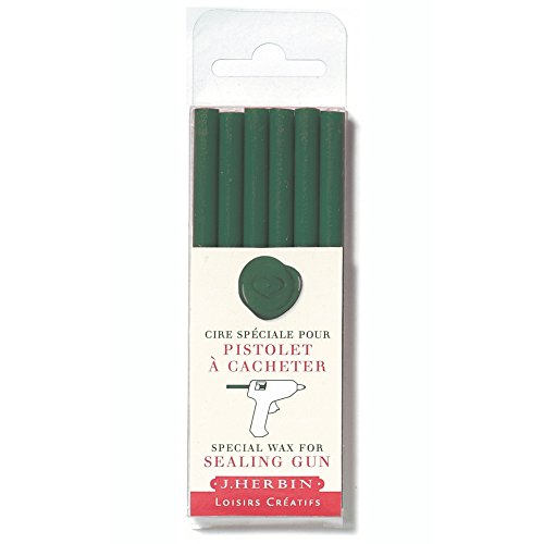 J. Herbin Glue Gun Sealing Wax 6/Pk Drk Green
