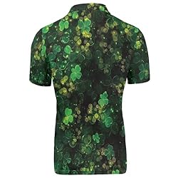 HUGS IDEA Green Shamrock Mens Shirt Short Sleeve