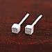 925 Sterling Silver Small Elegant Cube Women Stud Earrings for Women Party